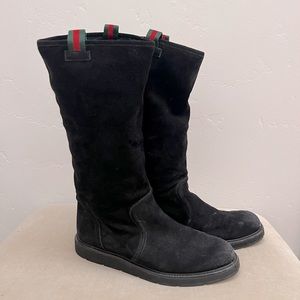 Black Suede Gucci Boots